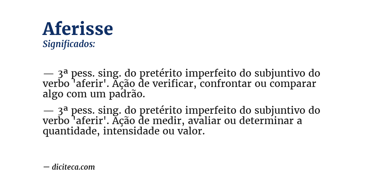 Significado de aferisse