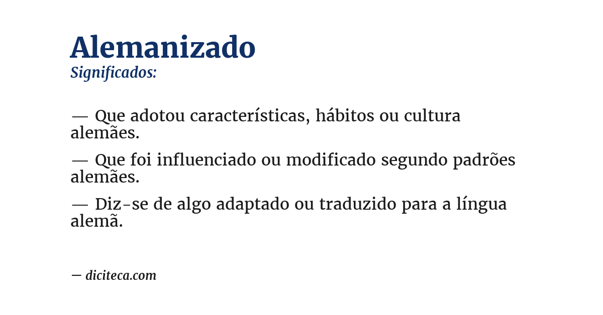 Significado de alemanizado