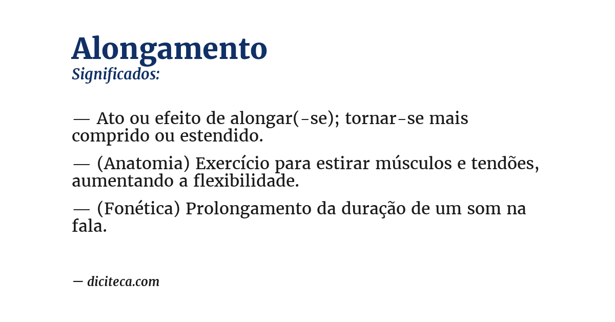 Significado de alongamento