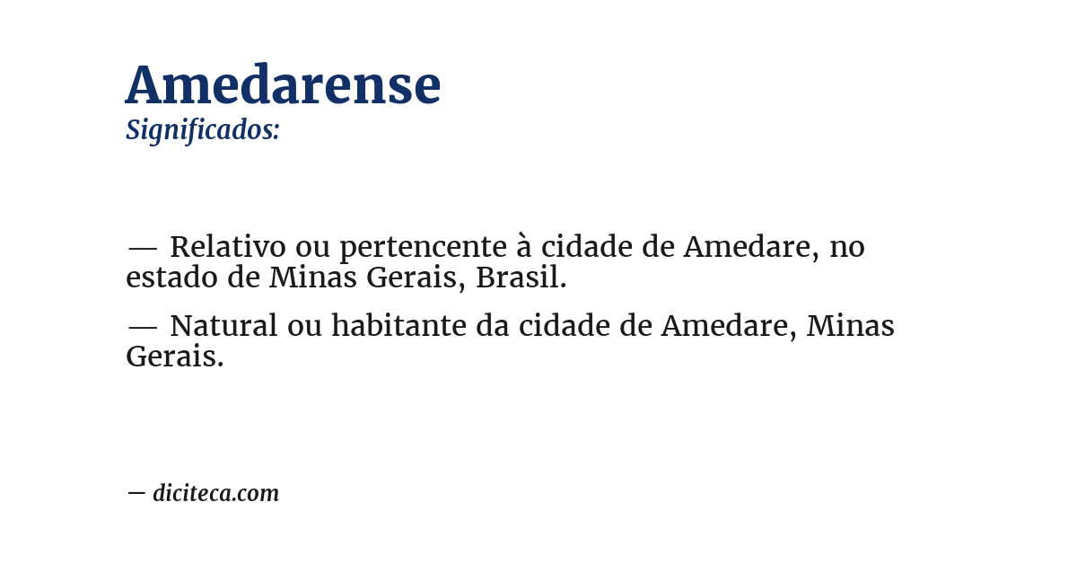 Significado de amedarense