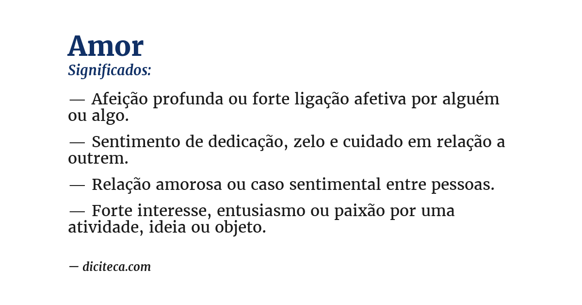 Significado de amor