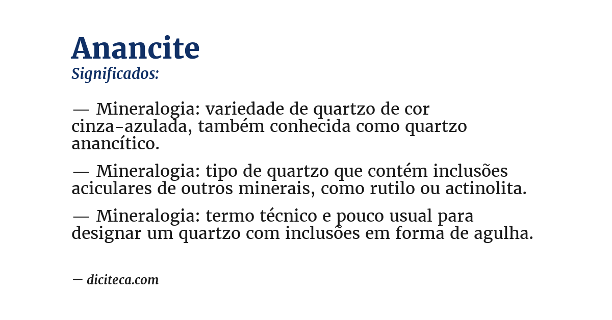 Significado de anancite