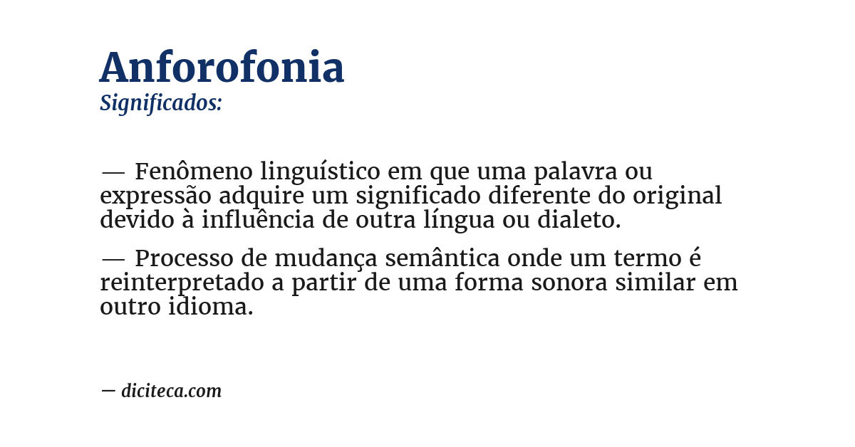 Significado de anforofonia