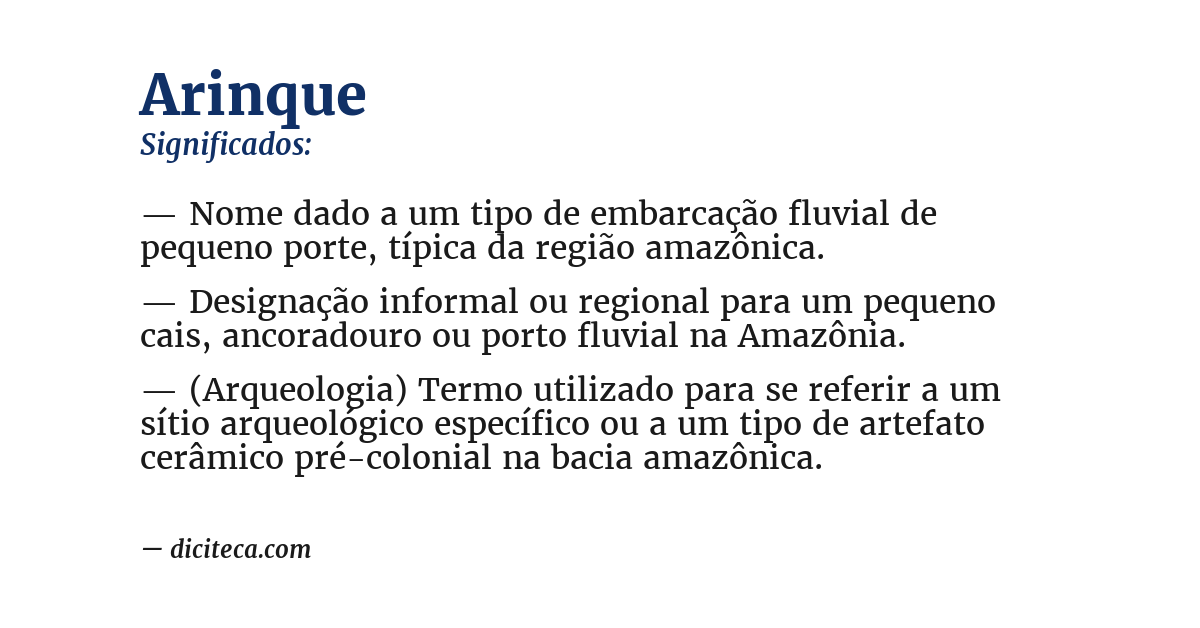 Significado de arinque