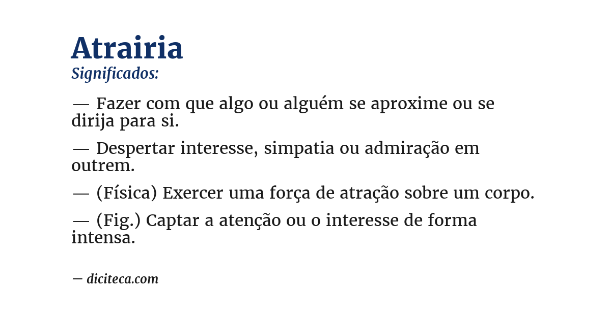 Significado de atrairia