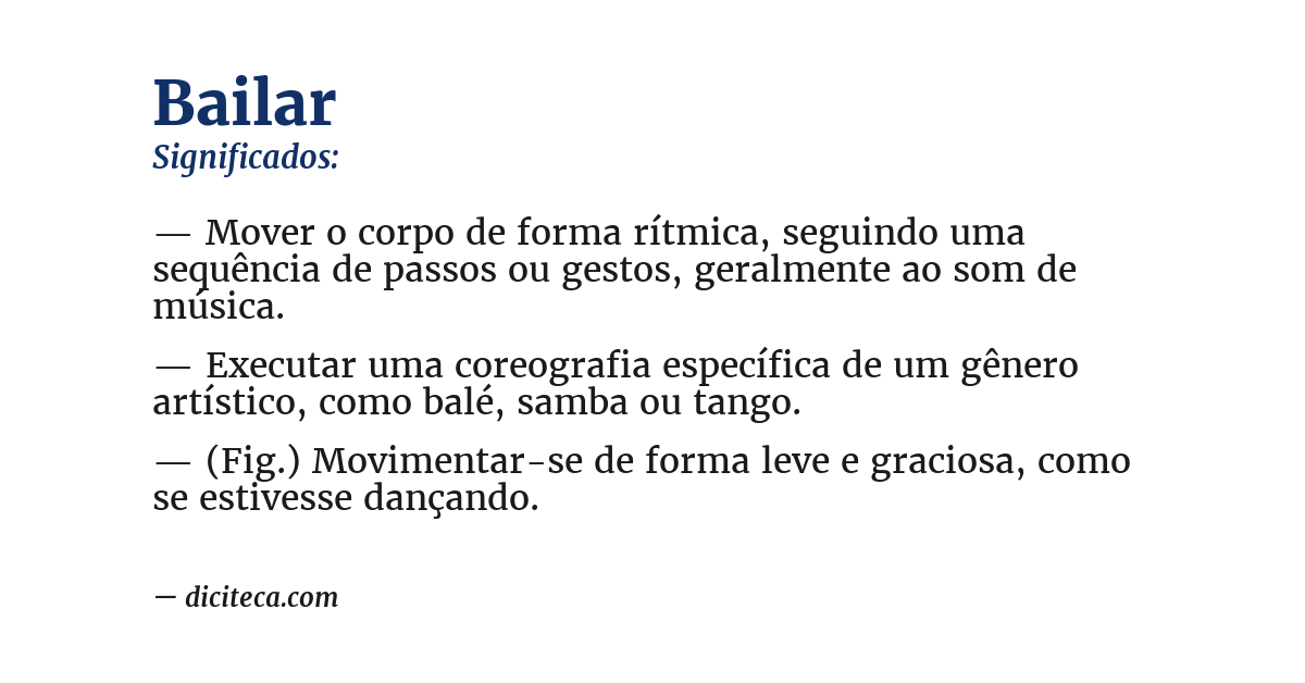 Significado de bailar