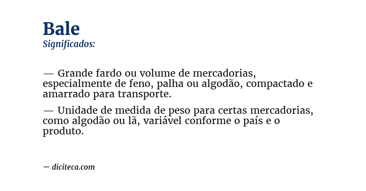 Significado de bale