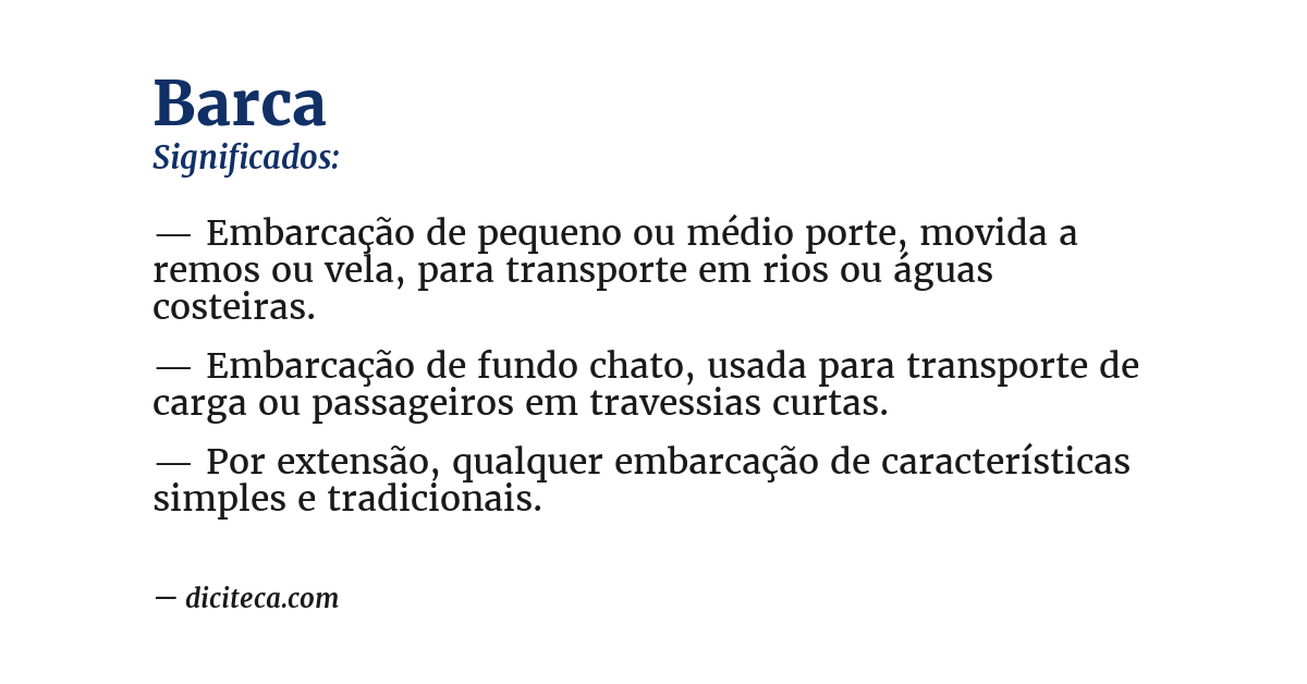 Significado de barca