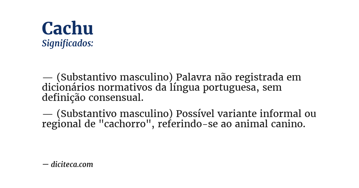 Significado de cachu