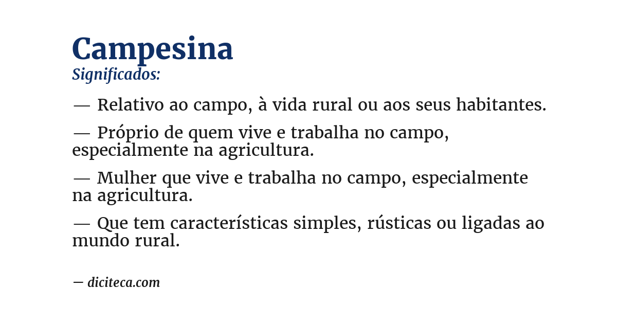 Significado de campesina