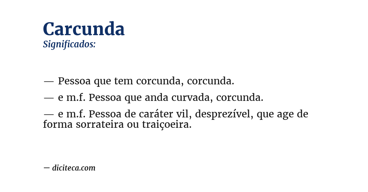 Significado de carcunda