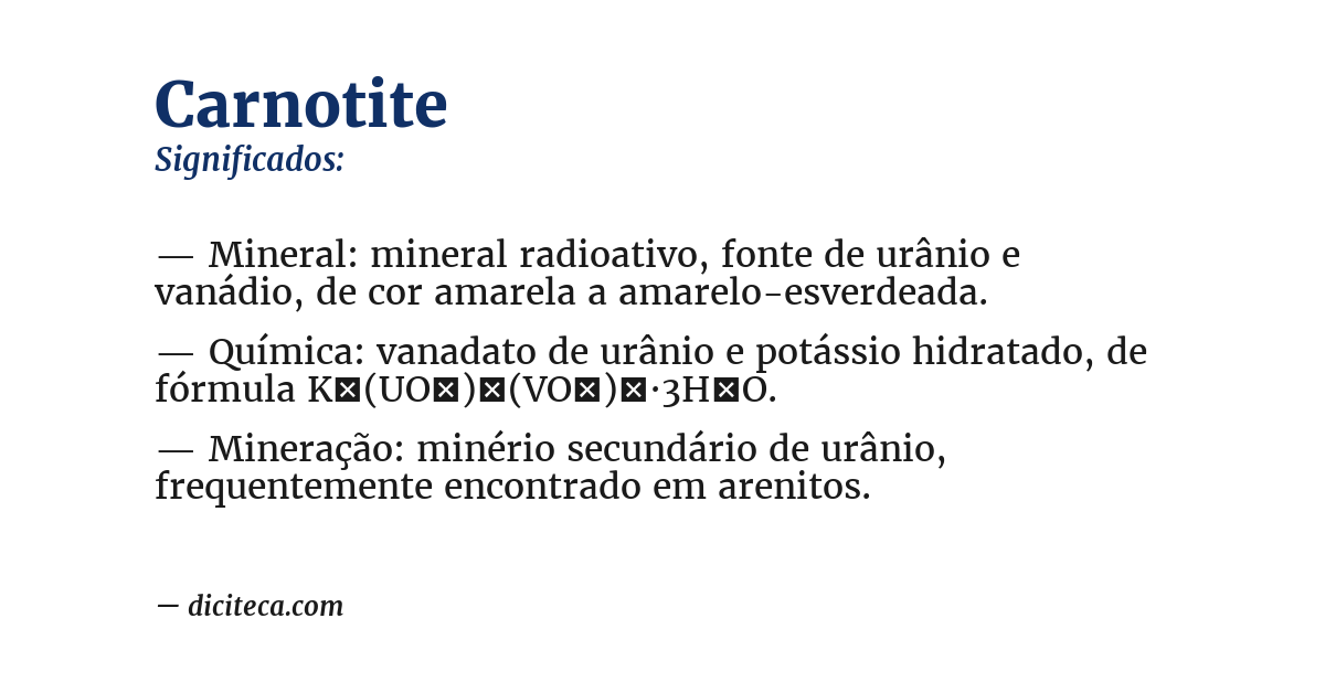 Significado de carnotite