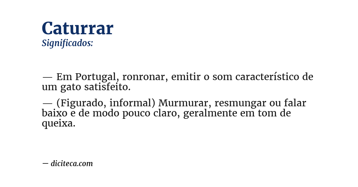 Significado de caturrar