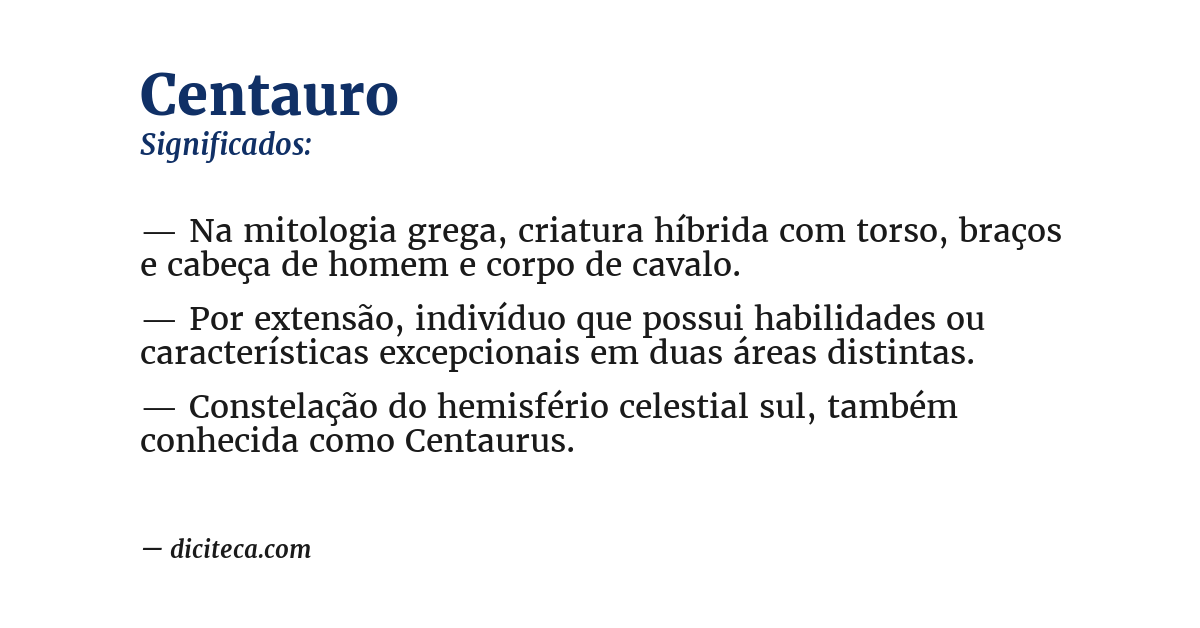 Significado de centauro
