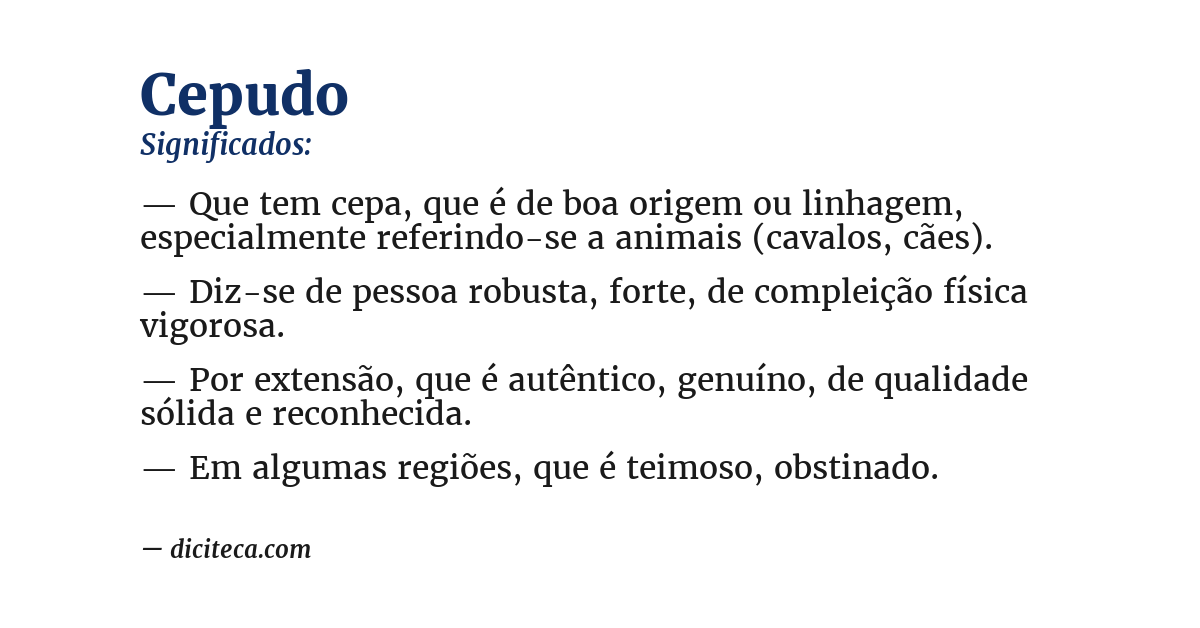 Significado de cepudo