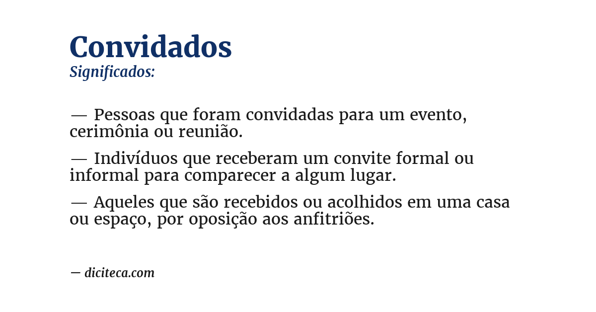 Significado de convidados