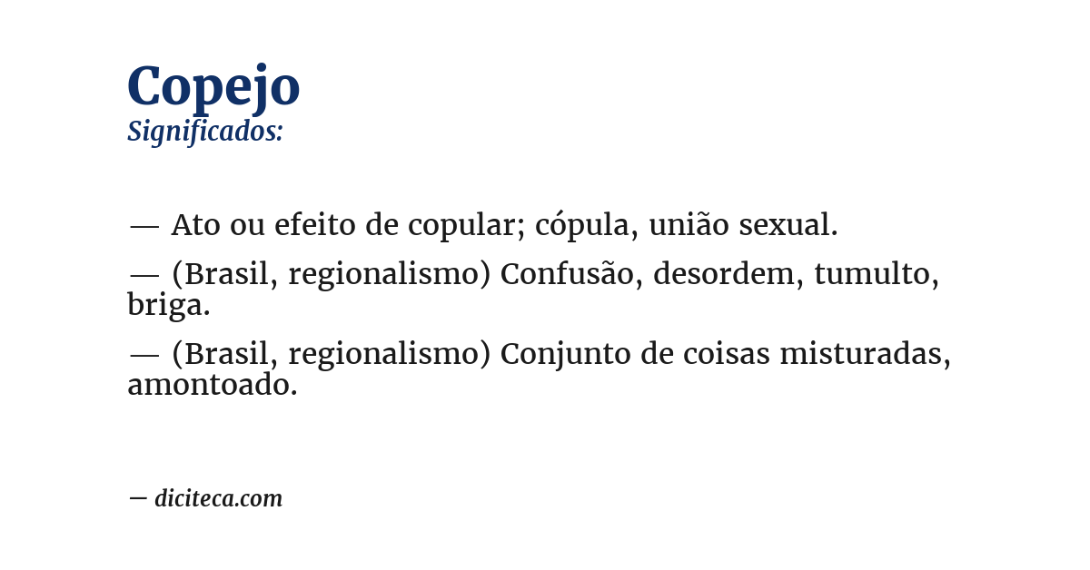 Significado de copejo