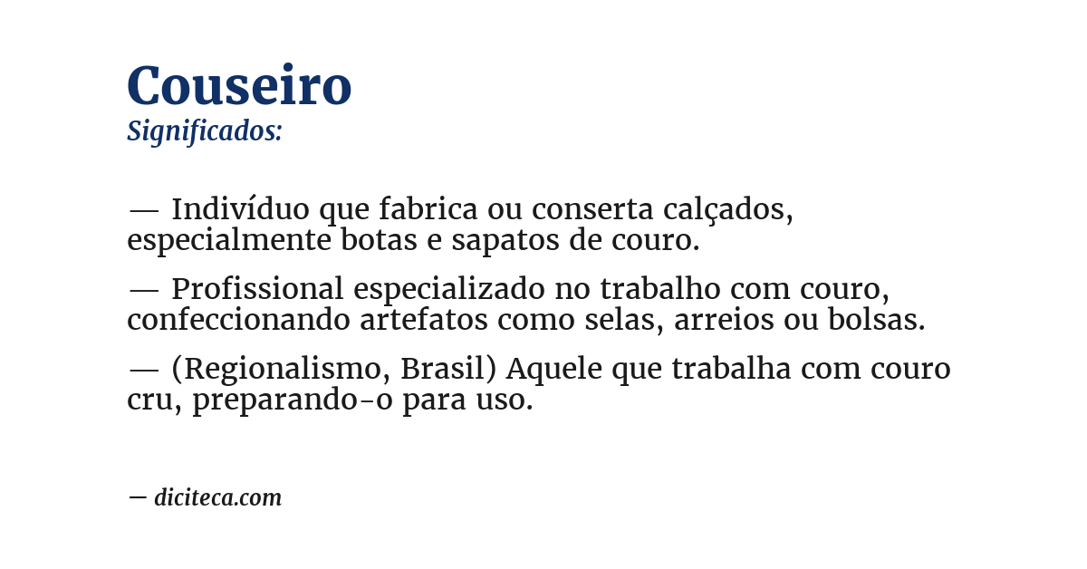 Significado de couseiro