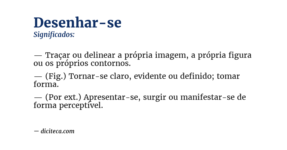 Significado de desenhar-se