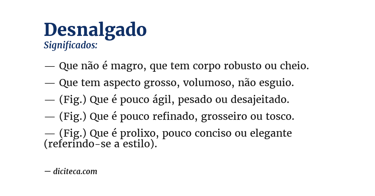 Significado de desnalgado