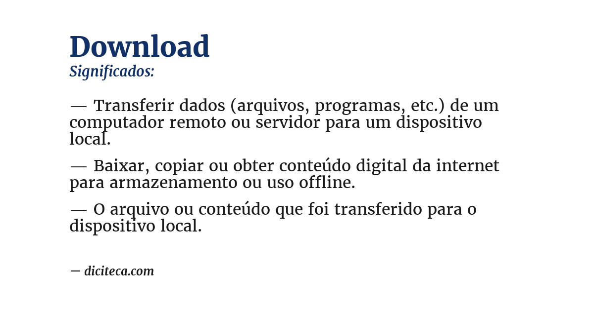 Significado de download