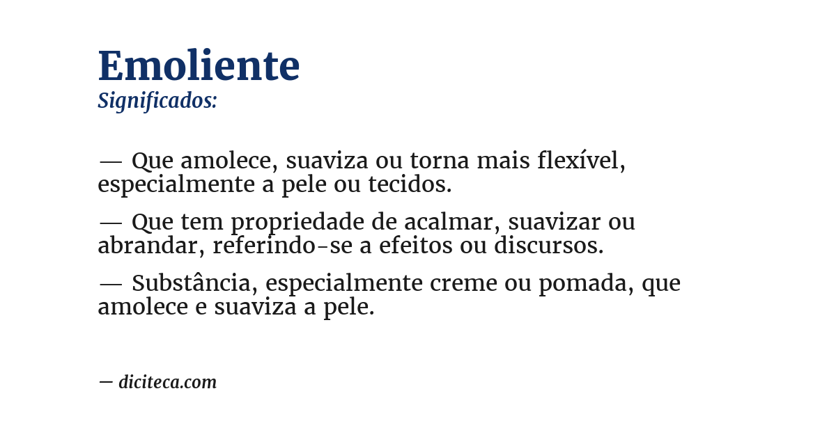 Significado de emoliente