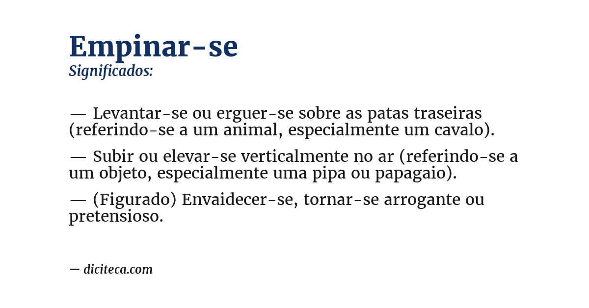 Significado de empinar-se