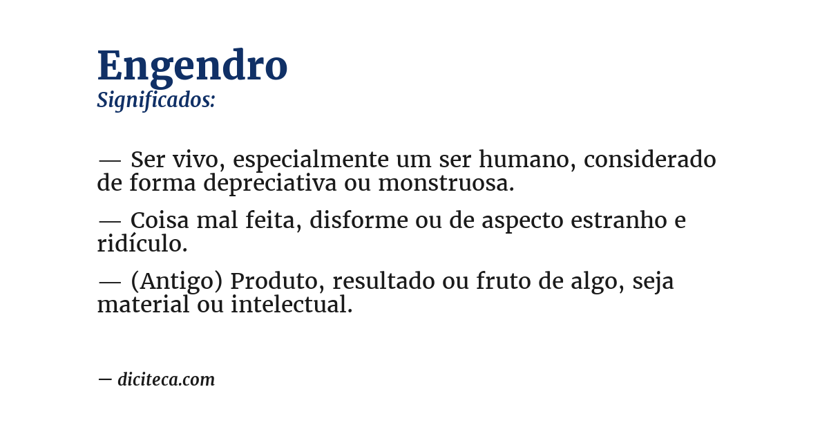 Significado de engendro