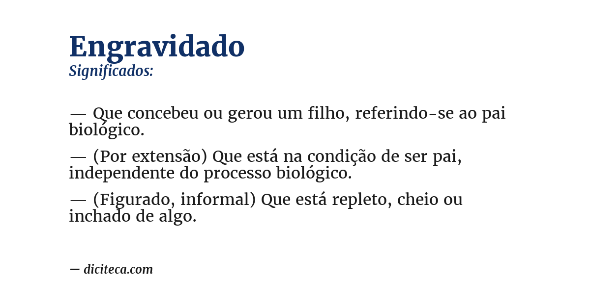 Significado de engravidado