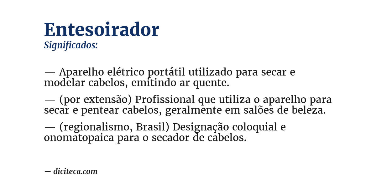 Significado de entesoirador