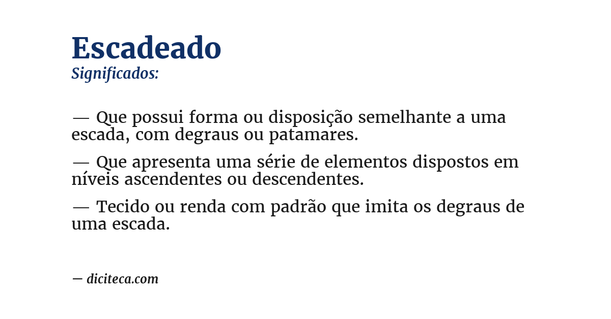 Significado de escadeado