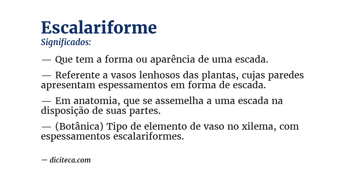Significado de escalariforme