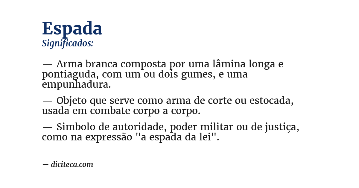 Significado de espada