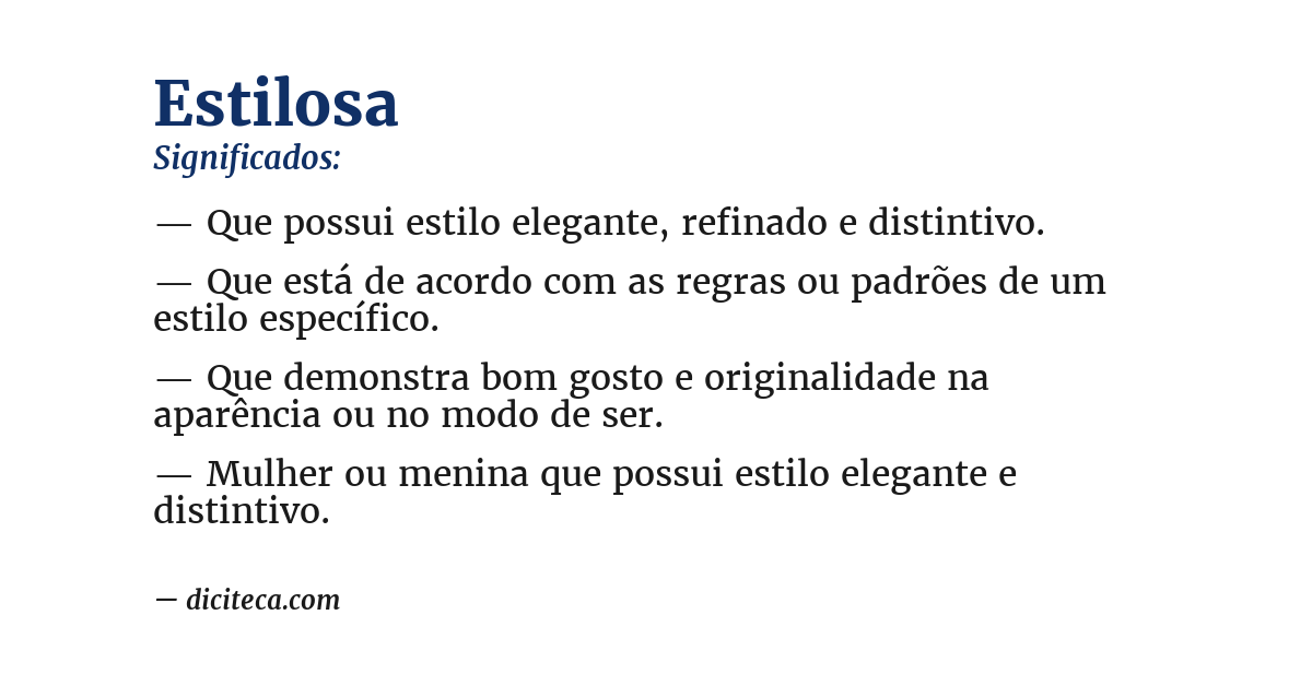 Significado de estilosa