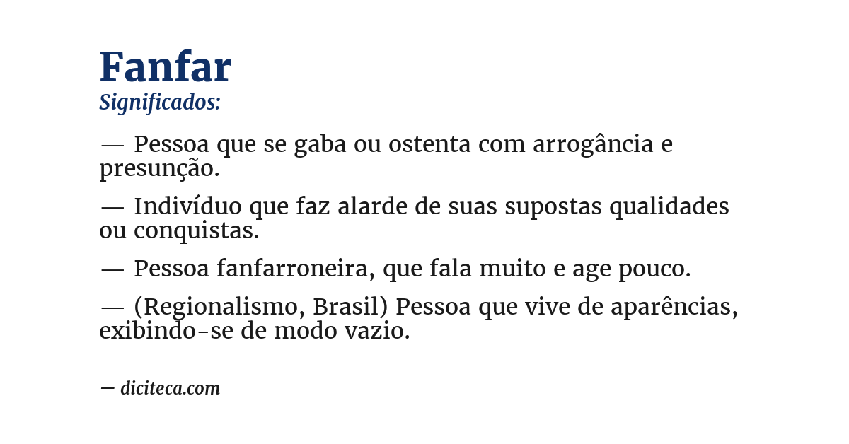 Significado de fanfar