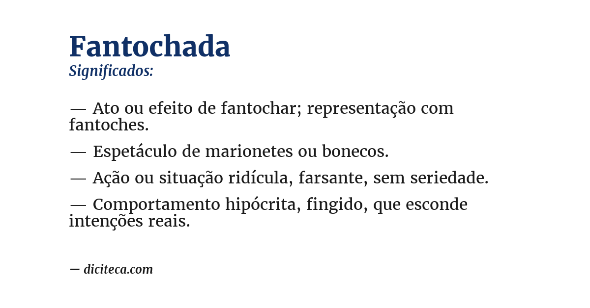 Significado de fantochada