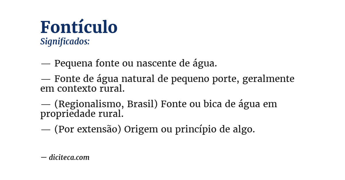 Significado de fontículo