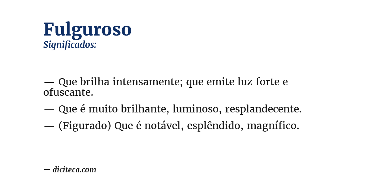 Significado de fulguroso