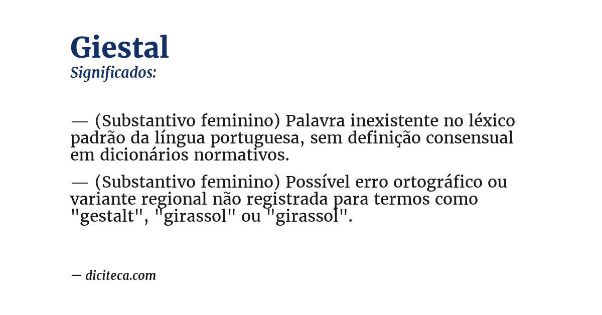 Significado de giestal