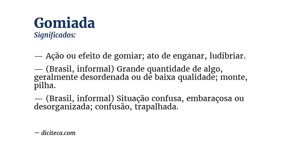 Significado de gomiada