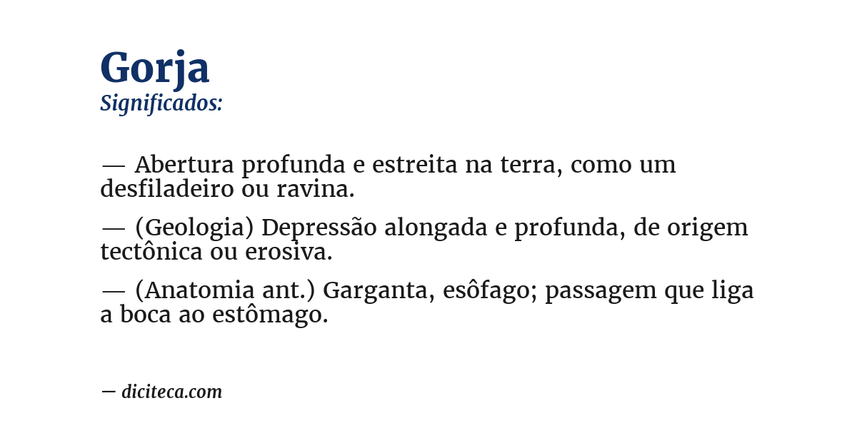Significado de gorja