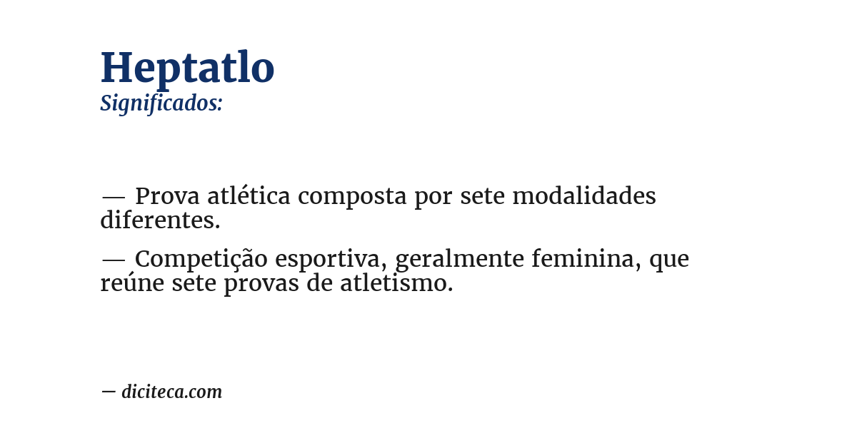 Significado de heptatlo