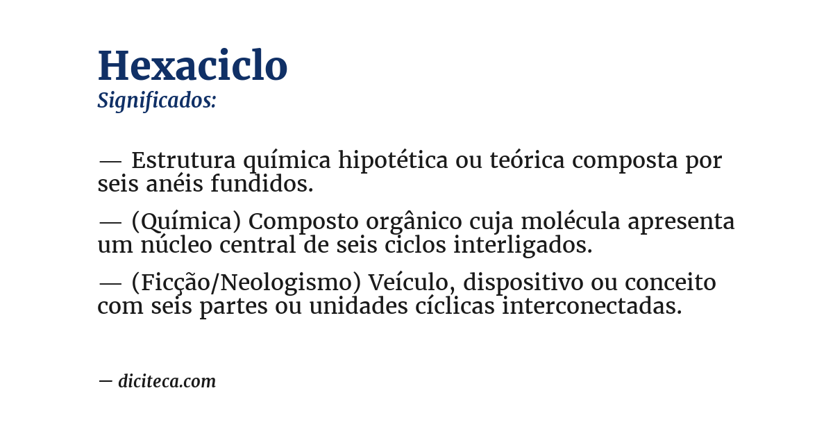 Significado de hexaciclo