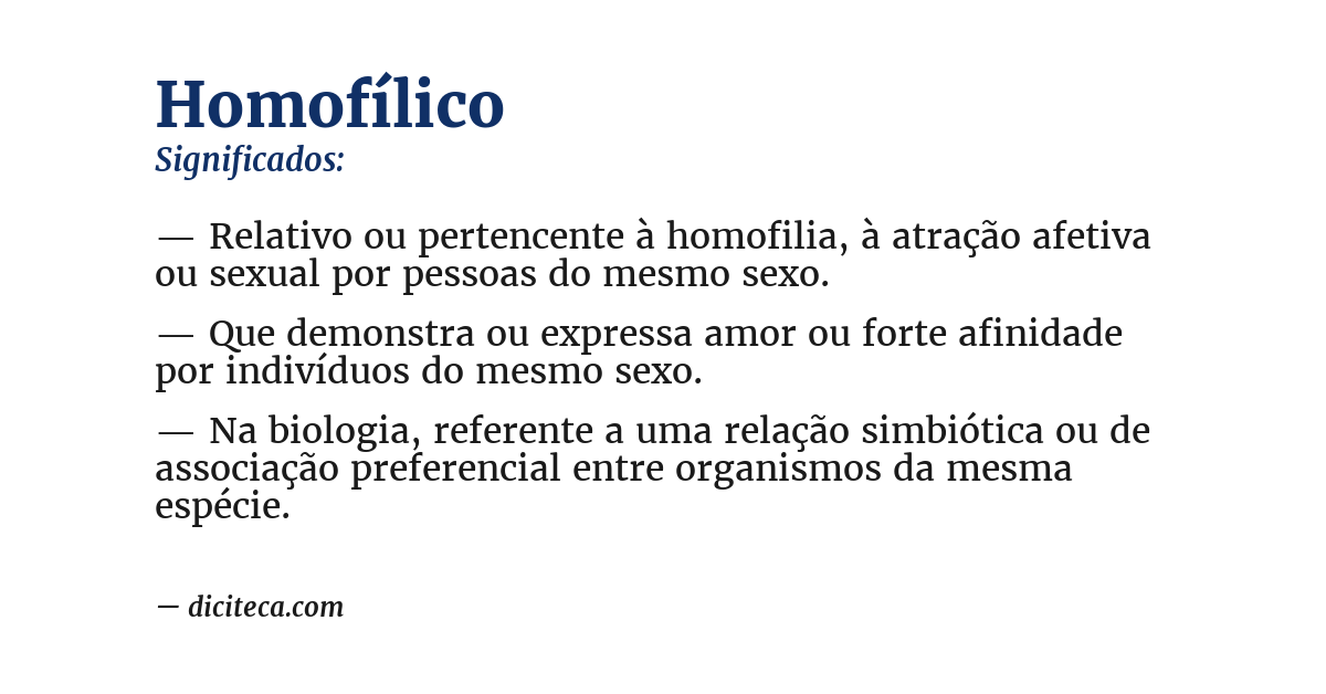 Significado de homofílico