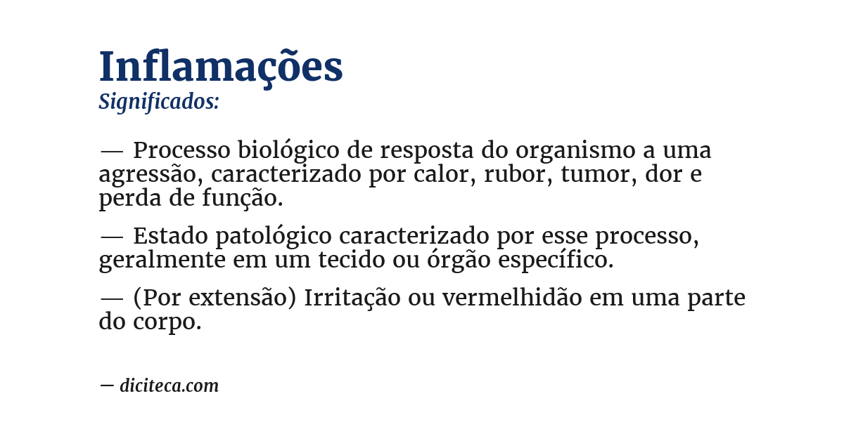 Significado de inflamações