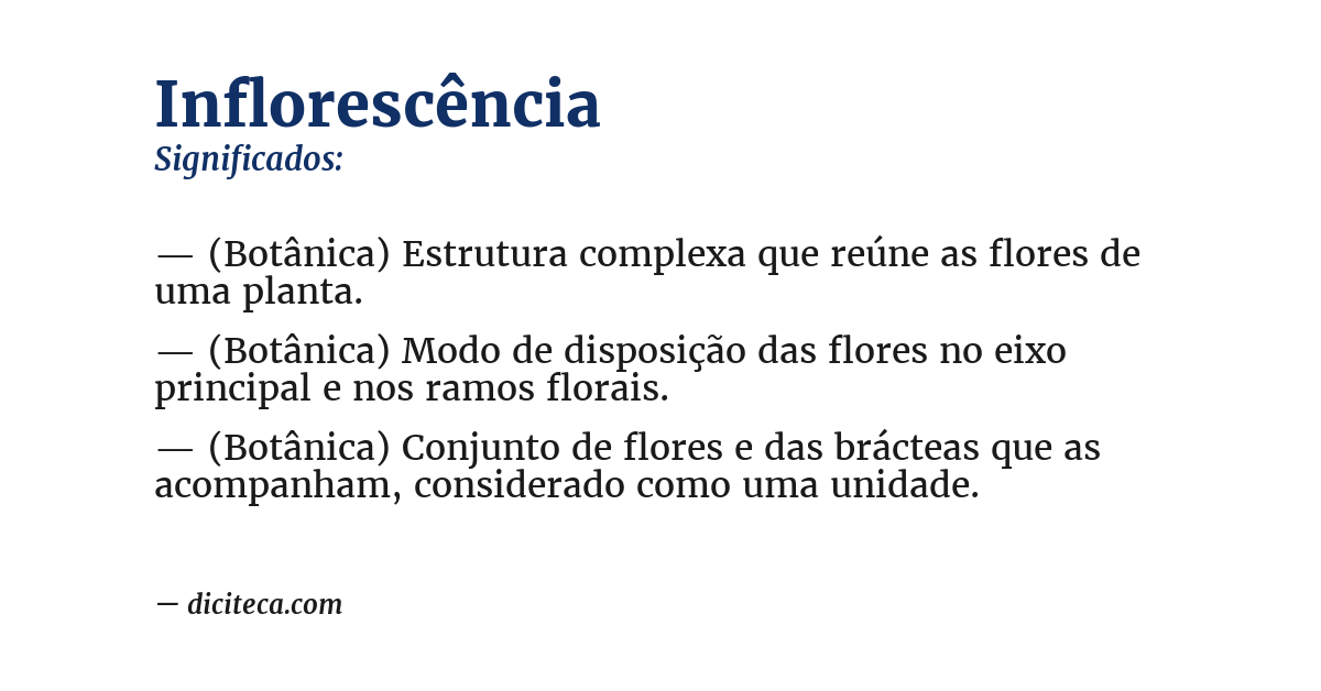 Significado de inflorescência