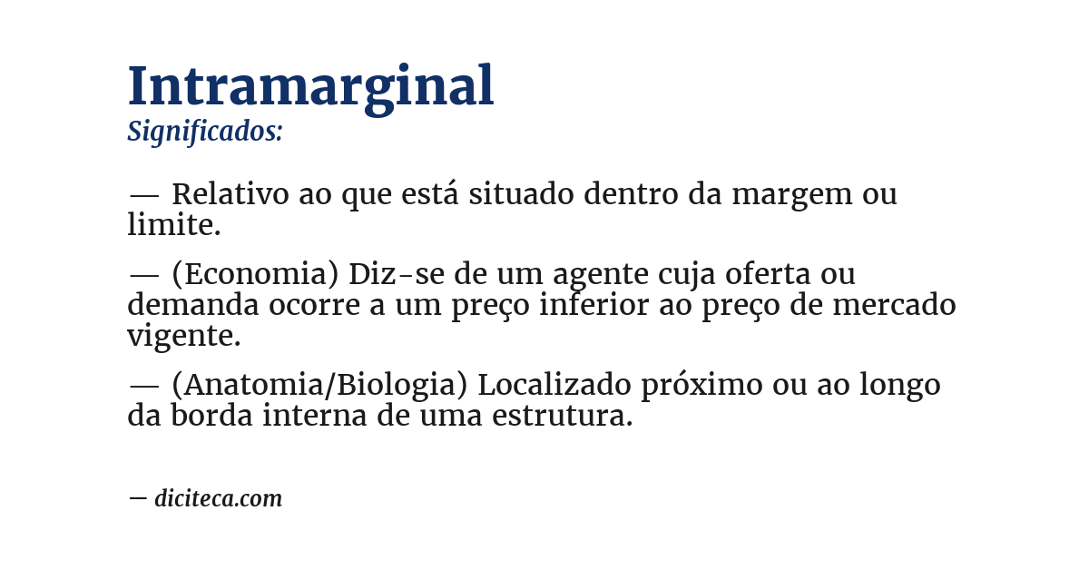 Significado de intramarginal