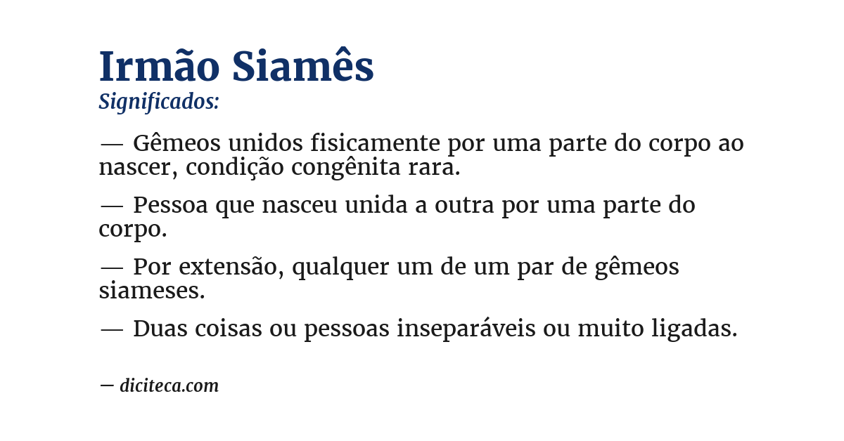 Significado de irmão siamês