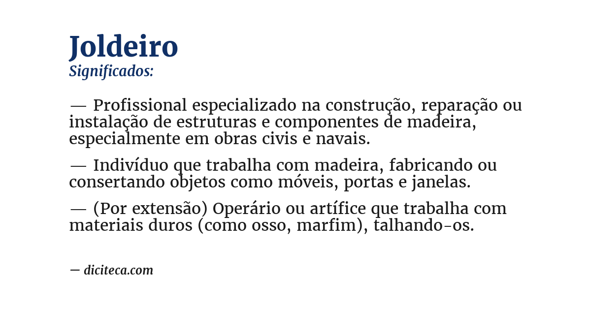 Significado de joldeiro