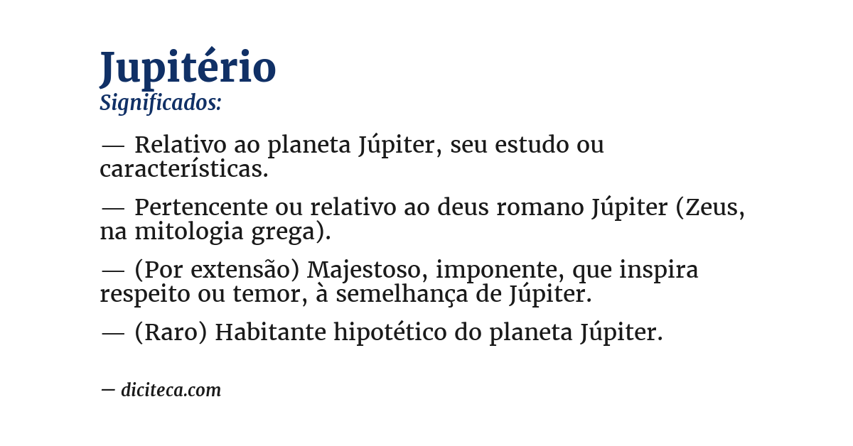 Significado de jupitério